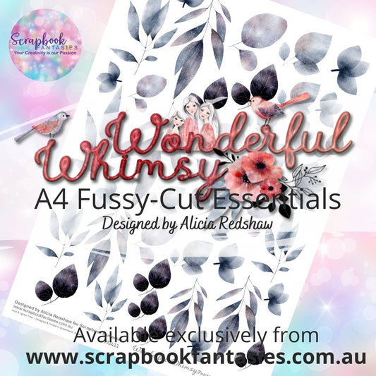 Wonderful Whimsy A4 Colour Fussy-Cut Essentials - Grey Leaves 992411