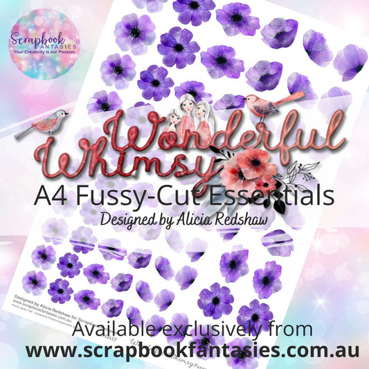 Wonderful Whimsy A4 Colour Fussy-Cut Essentials - Purple Flowers 992417