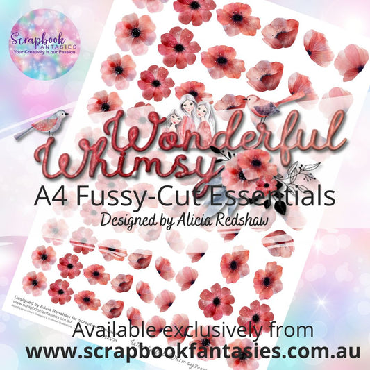 Wonderful Whimsy A4 Colour Fussy-Cut Essentials - Red Flowers 992408
