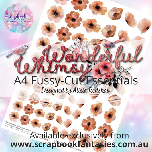 Wonderful Whimsy A4 Colour Fussy-Cut Essentials - Rust Flowers 992415