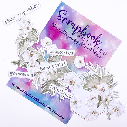 Aussie Grunge Colour-Cuts Minis - Orchids & Words (16 pieces) Designed by Alicia Redshaw