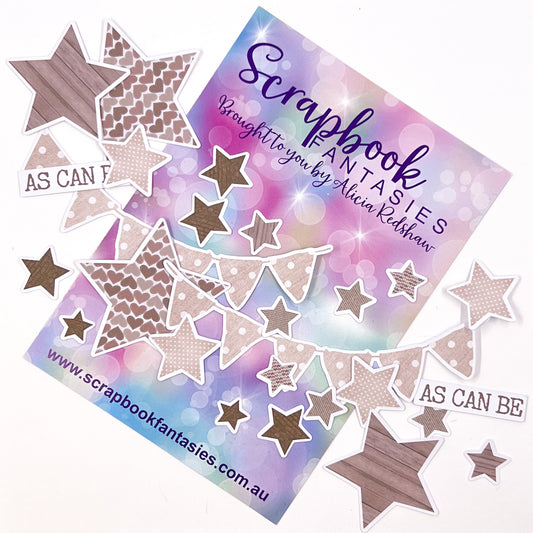 Beautiful Family - Stars & Banners Mini Colour-Cuts (26 pieces) - Designed by Alicia Redshaw