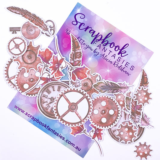 Colour-Cuts - Steampunk & Feathers 9 (28 pieces) Designed by Alicia Redshaw