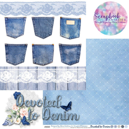 Devoted to Denim 12x12 Double-Sided Patterned Paper 2