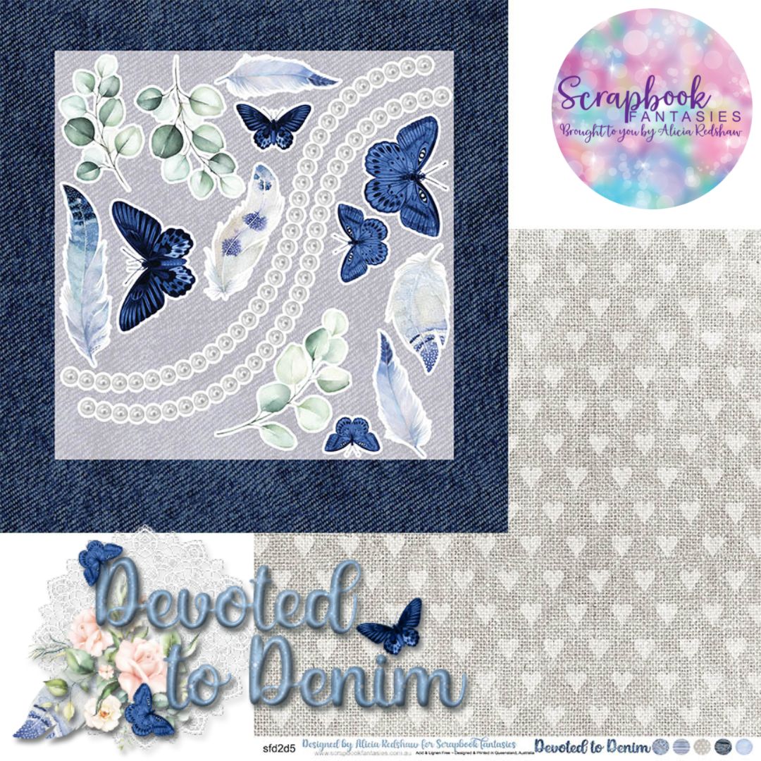 Devoted to Denim 12x12 Double-Sided Patterned Paper 5