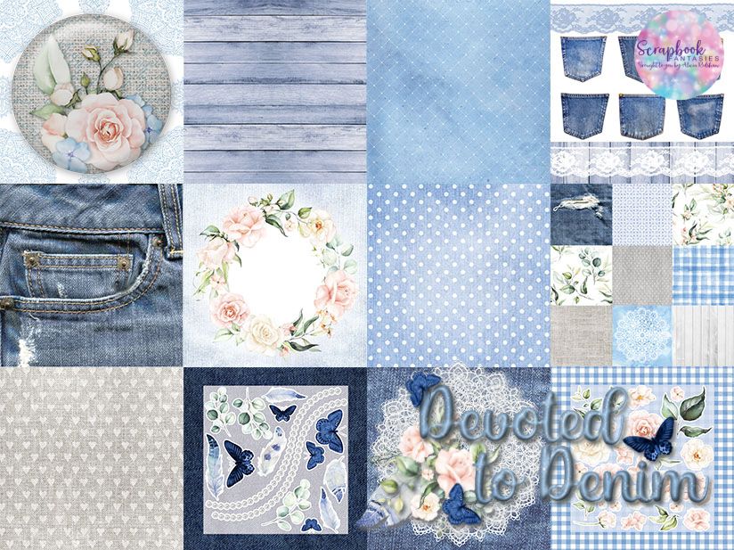 Devoted to Denim 12x12 Double-Sided Patterned Paper Pack