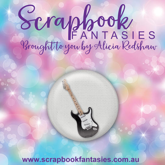 Glamorous Flair Button [1"] - Guitar (1 piece) Designed by Alicia Redshaw