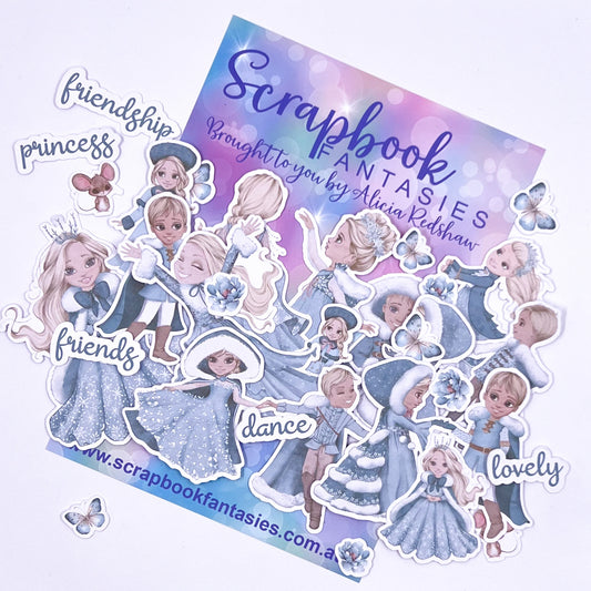 Snow Princess Colour-Cuts - Princes & Princesses 1 (34 pieces) Designed by Alicia Redshaw 14828