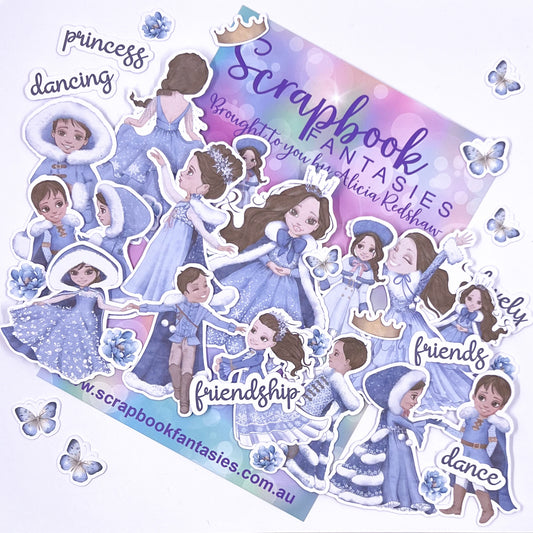 Snow Princess Colour-Cuts - Princes & Princesses 8 (34 pieces) Designed by Alicia Redshaw 14835