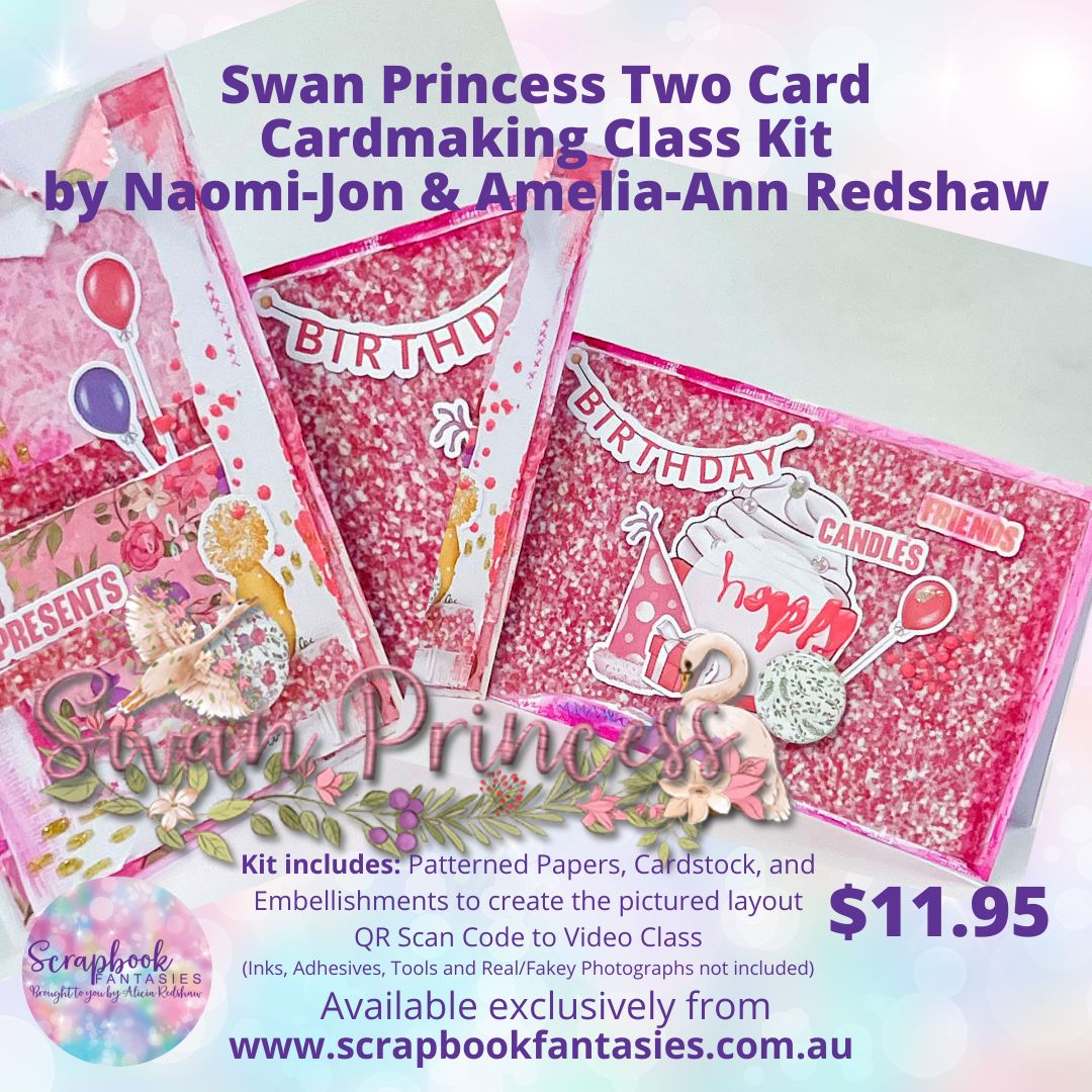 Swan Princess Sisters Card-Off Challenge Class Kit - GICS #16 Online Craftshow - 29 January 2023