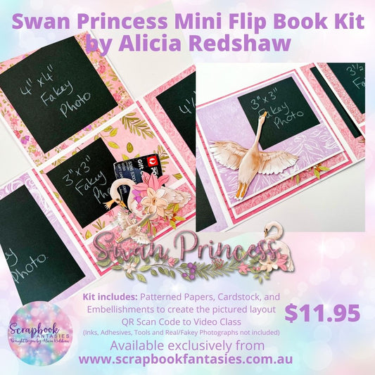 Swan Princess Mini Book - Saturday Night Scrap-Along - 7 May 2022
