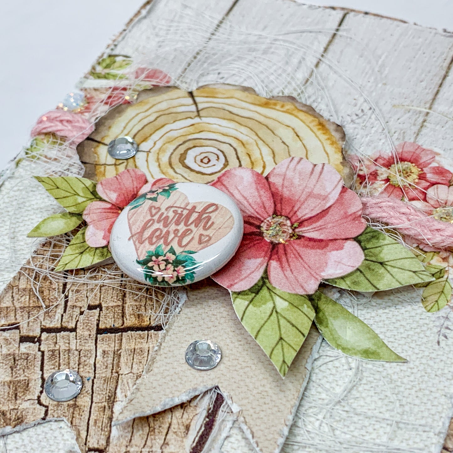 A Day to Remember Flair Button [1"] - Wooden With Love 2 (1 piece) Designed by Alicia Redshaw